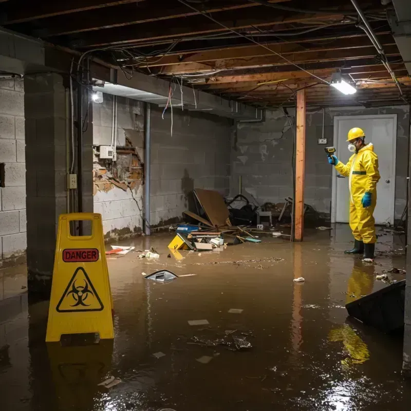 Flooded Basement Electrical Hazard in Seward County, KS Property